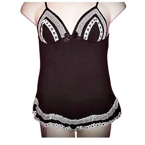 Sexy Little Things Chemise with Adjustable Straps and Ruffled Hem